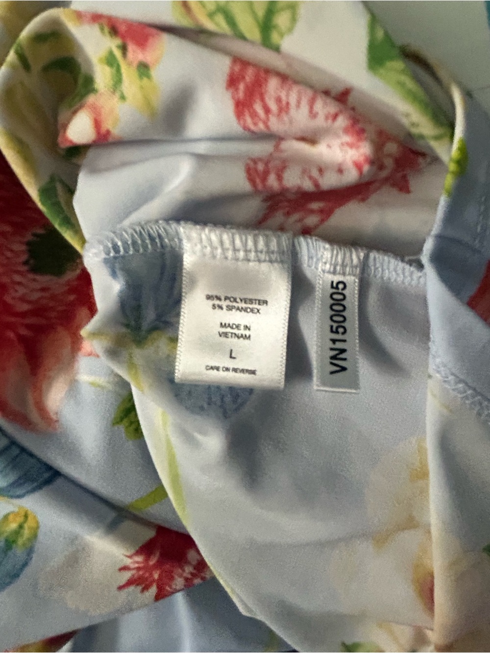 New York. & Co 7th Avenue Keyhole Floral Sleeveless Blouse Blue & Yellow LG - Picture 12 of 12